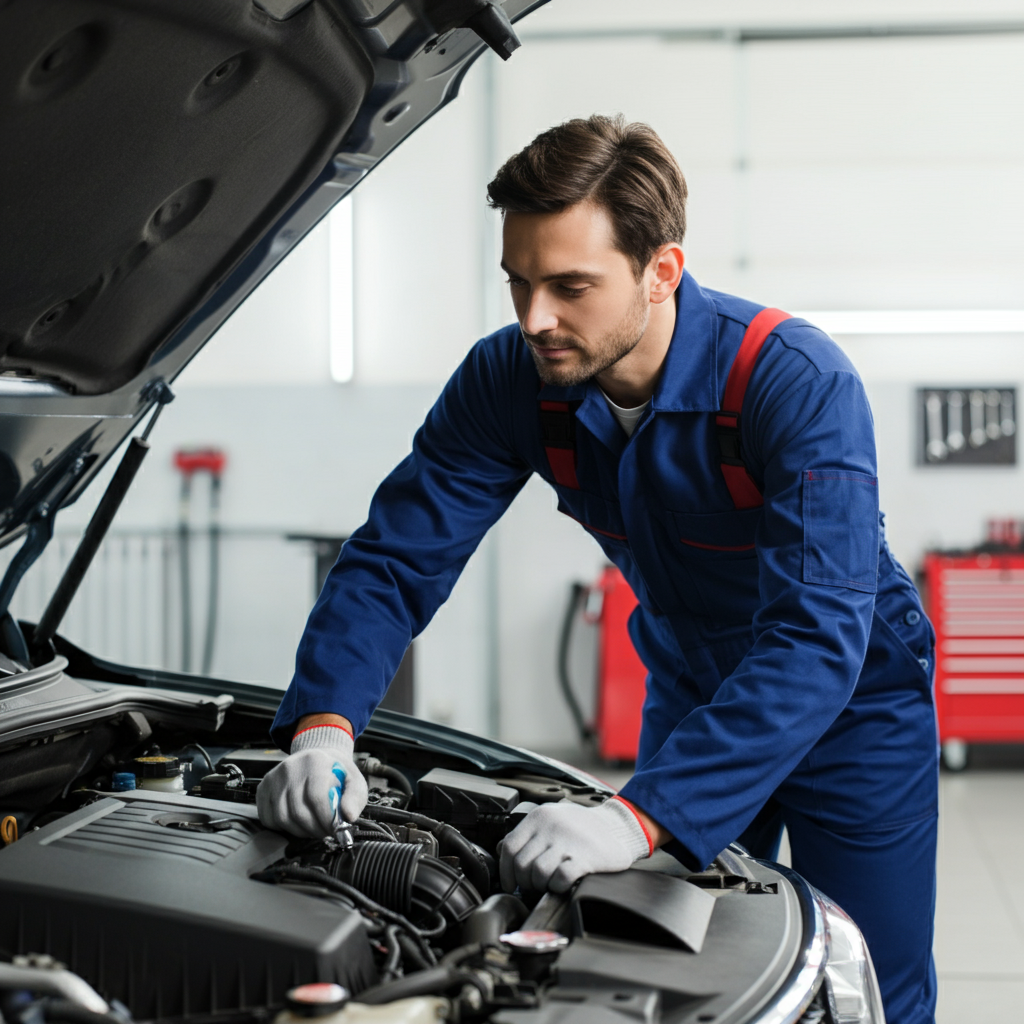 Common MOT Failures in Doncaster - mechanic checking car